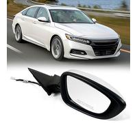 Lqito Side Mirror Right Passenger Side Suitable for Honda Accord LX, Sport 2018-2022 | Power Supply | Non-Heated Signal Equivalent to Platinum White Pearl Replaces HO1321328