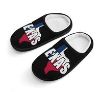 LQKJVXZCNHM Texas Map Flag Cotton Slippers Warm Bedroom House Slipper Indoor Outdoor Shoes Boys Girls