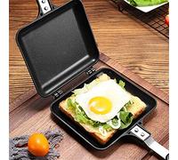 LQKYWNA Toasted Sandwish Maker, Double Sided Frying Pan, Non-Stick Stovetop Toastie Maker with Handles Double Sided Grill Pan for Panini Snack Breakfast