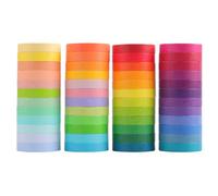 LQMK 48 Rolls Washi Tape Set - Total width7.5mm Rainbow Masking Tape, Washi Tape for Scrapbooking DIY Arts & Crafts, Vision Board, Holiday Decoration