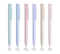 LQMK Morandi Color Palette Retractable Gel Pen - 0.5mm Fine Tip Retractable Ink Gel Pen - Smooth Barrel, Quick-Drying Writing Pen for Office & School 6-Piece Set