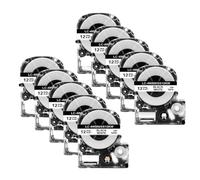 LQNXAVUD 12mm SS12KW Label Tape 5/10Pcs Compatible With LK-4WBN ST12KW Label Maker Works With LW-300 400 Label Printer(10PK Black on White)