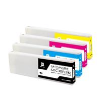 LQNXAVUD 300ml Compatible Ink Cartridge With Pigment Ink And Chip For TM-C7500G C7500GE C7500G E-312 Printers Works With Europe 300ml SJIC30P Model(SJIC30P(1set 4color))