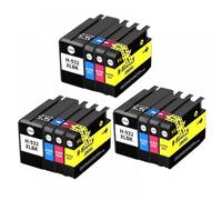LQNXAVUD 4pcs To 20pcs Compatible Ink Cartridge For 932 933 932XL 933XL Works With Officejet 6100 6600 6700 7110 7610 7612 7510 7512 Printers(932XL 933XL-12pcs)