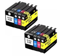 LQNXAVUD 4pcs To 20pcs Compatible Ink Cartridge For 932 933 932XL 933XL Works With Officejet 6100 6600 6700 7110 7610 7612 7510 7512 Printers(932XL 933XL-8pcs)