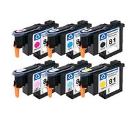 LQNXAVUD 81 Printhead C4950A C4951A C4952A C4953A C4954A C4955A Compatible With Designjet 5000 5000ps 5500 5500ps Printers Replacement Print Head(One set (6 colours))