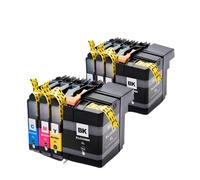 LQNXAVUD Compatible Ink Cartridge LC529 LC525 529XL 525XL For DCP-J100 DCP-J105 MFC-J200 Printers Works With(2 set 8pcs)