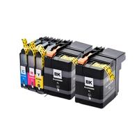LQNXAVUD Compatible Ink Cartridge LC529 LC525 529XL 525XL For DCP-J100 DCP-J105 MFC-J200 Printers Works With(One set add 1BK)