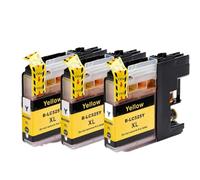 LQNXAVUD Compatible Ink Cartridge LC529 LC525 529XL 525XL For DCP-J100 DCP-J105 MFC-J200 Printers Works With(3pcs Yellow)
