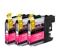 LQNXAVUD Compatible Ink Cartridge LC529 LC525 529XL 525XL For DCP-J100 DCP-J105 MFC-J200 Printers Works With(3pcs Magenta)