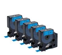 LQNXAVUD Compatible Label Ribbons Black On White Replacement For LM160 45013 D210 D1 Label Maker 12mm 5PK 10PK 280(Black on Blue)