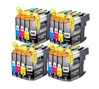 LQNXAVUD Compatible LC223 LC221 223 Ink Cartridge LC223XL Works With DCP-J562DW J4120DW MFC-J480DW J680DW J880DW J5320DW Printers(4 Set)