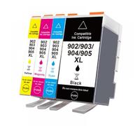 LQNXAVUD Ink Cartridge 902/903/904/905XL Compatible With Officejet Pro 6950 6960 6962 6963 6965 6966 6968 6970 6978 6979 Printers(4 PCS - BK C M Y)