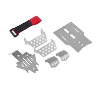 LQNXAVUD Steel Skid Plate Chassis Armor Axle Guard For 1 10 Scale RC Crawler Upgrade Parts Fits TRX 4 Compatible With Similar Model Vehicles(B)