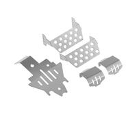 LQNXAVUD Steel Skid Plate Chassis Armor Axle Guard For 1 10 Scale RC Crawler Upgrade Parts Fits TRX 4 Compatible With Similar Model Vehicles(A)