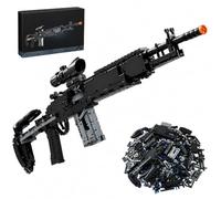 LQPFBSM 1:1 MK14 Model Building Block Set 1568 Pcs Military Gun Sniper Rifle Building Kit Gift for Adults & Teens