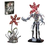 LQPFBSM 2 in 1 Strange Cannibal Flower Building Blocks Sets Piranha Flower Model Kits Horror Halloween Toys Gift for Adults Kids Teens 858 PCS
