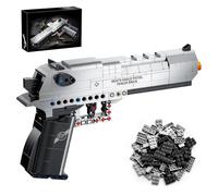 LQPFBSM Gun 1:1 Desert Eagle Building Block Set 360 Pcs Military Pistol Series Building Set Home Decor Display Gift for Adults & Teens