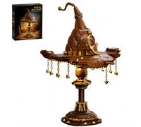 LQPFBSM Magic Hat Lamp Building Block Set 698 Pcs Fantasy Sorcerer Headgear Model Kit with Golden Stars & Display Stand Movie Prop Replica Decor Construction Toy for Adults & Teens