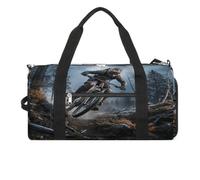 LQPMNK Fitness Bag, Mountain Bike Tournament Print Reusable Gym Bag Sports Travel Fitness Bag Essentials Gym Bag with Shoe Compartment, style, style, One Size