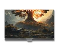 LQPMNK Metal Card Case, Natural Beauties Print Professional Card Case Premium Card Case Lightweight Card Holder Pocket Card Case, style