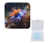 LQPMNK Portable Mask Storage Box, Nudibranch Print Lightweight Mask Holder for Disposable & Cloth Masks - Compact & Stylish Design