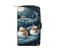 LQPMNK PU Leather Wallet, Christmas Santa Penguin Print Wallet with Multiple Slots Elegant Wallet Business Wallet Travel Wallet Bifold Wallet, style, 19.7x11x3.5cm, Minimalist
