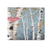 LQPMNK PU Leather Wallet, Love Birch Tree Print Wallet with Multiple Slots Elegant Wallet Business Wallet Travel Wallet Bifold Wallet, style, One Size, Minimalist