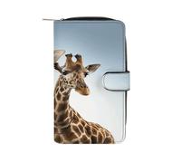 LQPMNK PU Leather Wallet, Necks of Giraffe Print Wallet with Multiple Slots Elegant Wallet Business Wallet Travel Wallet Bifold Wallet, style, 19.7x11x3.5cm, Minimalist