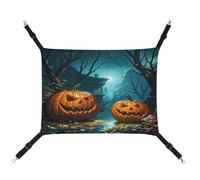 LQPMNK Stylish Pet Hammock for Small Pets, Antique Haunted House Print Small Animal Bed Breathable Canvas, Easy to Install, Space-Saving and Portable