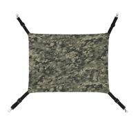 LQPMNK Stylish Pet Hammock for Small Pets, Military Woods Camouflage Print Small Animal Bed Breathable Canvas, Easy to Install, Space-Saving and Portable