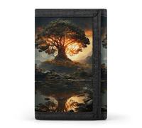 LQPMNK Trifold Wallet, Natural Beauties Print Wallet with Multiple Slots Elegant Wallet Business Wallet Travel Wallet Multi-pocket Wallet, style, One Size, Minimalist