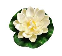 LQQDREX 1pcs Artificial Flowers Floating Foam Water Lily Flower Pond Garden Pool Decoration Plant Decor Fake A1f3 Fish