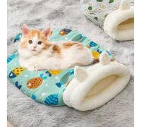 LQQDREX Cozy Pet Nest for Cats and Dogs, Warming Pet Hideway Sleeping Portable Handwoven Pets Bed, Soft Cat Dog Sleeping Bag, Small Dog Cat Bed for All Seasons Indoors, Four Season Universal Washable