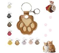 LQQDREX Dog Fur Storage Keychain, Cute Leather Paw Keychain Pet Hair Keepsake Keyring, Unique Memorial Collection Keychain, Pet Memorial Gifts for Bag Purse Paw Charm Key Holder
