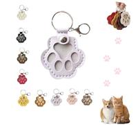 LQQDREX Dog Fur Storage Keychain, Cute Leather Paw Keychain Pet Hair Keepsake Keyring, Unique Memorial Collection Keychain, Pet Memorial Gifts for Bag Purse Paw Charm Key Holder