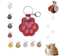 LQQDREX Dog Fur Storage Keychain, Cute Leather Paw Keychain Pet Hair Keepsake Keyring, Unique Memorial Collection Keychain, Pet Memorial Gifts for Bag Purse Paw Charm Key Holder