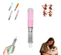 LQQDREX Electric Needle Felting Machine, Electric Wool Felting Tool, 1-7 Needles Speed Adjustable, Easy to Change Needle, Transparent Shell for Wool Sculpting & DIY Crafts