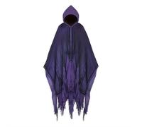 LQQDREX Halloween Hooded Cloak, Scary Halloween Costumes, Medieval Renaissance Wizard Cloak Reaper Cosplay Cape Costume