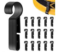 LQQDREX Helmet Clips for Headlamp, Hard Hat Light Clips, Full Brim Headlamp Clip, Headlight Hook on Narrow-Edged Hardhat Safety Cap, Anti-Slip Stable Hard Hat Accessories