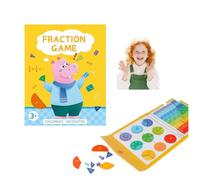 LQQDREX Magnetic Fraction Tiles & Fraction Circles Activities Class Set, Math Manipulatives Set with Fraction Tiles & Magnets, Magnetic Score Disk Demonstrator, Teaching Aid for Classroom Homeschool