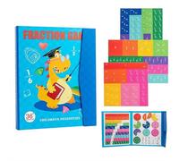 LQQDREX Magnetic Fraction Tiles & Fraction Circles Activities Class Set, Math Manipulatives Set with Fraction Tiles & Magnets, Magnetic Score Disk Demonstrator, Teaching Aid for Classroom Homeschool