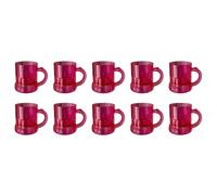 LQQDREX Mini Beer Mug Shot Glasses with Handles, Reusable Beer Stein Tasting Glasses Whiskey Juice Cups, Heavy Base Beer Sampler Shots Glasses, Beer Mugs for Freezer Men Women Father Dad Beer Whiskey