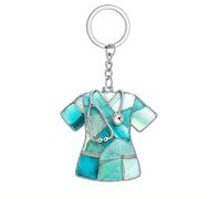 LQQDREX Personalized Nurse Scrubs Ornament, 2D Acrylic Nurse Scrub Keychain, Custom Color & Name NurseS Uniform Ornament