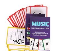 LQQDREX Piano Notes Flashcards, Double-Sided Piano Note Flash Cards, Study Aid for Beginners and Professionals, Include Staff, Notation Pitch/Syllable Names, Keyboard Position, Clefs and More