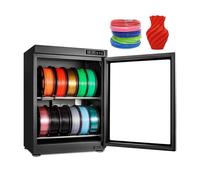 LQQYJSM 3D Printer Filament Storage Box, Large Filament Storage Box Air Tight Dry Box with Humidity Control (20%-25% RH), Aluminum Alloy, Noiseless & Stackable Design for PLA/ABS/PETG 70L