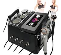 LQQYJSM 448K Diathermy Therapy Machine, 350W CET/RET Tecar Machine with 8 Working Heads, Physiotherapy Diathermy Device with RES CET Monopolar RF Energy Effectively Manage and Relieve Fatigue