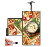 LQQYJSM Android System Wall-Mounted Ultra-Thin Led Display, Digital Signage,Advertising Media Player, Share Photo Video via App or USB Smart Split Screen Loop Playback 21.5in