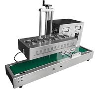 LQQYJSM Automatic Aluminum Foil Sealing Machine, Continuous Electromagnetic Induction Band Bag Sealer, Horizontal Sealing Machine Induction Bottle Cap Sealing Machine with Digital Panel 15to85mm