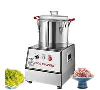 LQQYJSM Vegetable Chopper Commercial Meat Mincer,Stainless Steel Electric Food Processing Machine 1400RPM Motor, with S-Shaped Blade, Gloves, Brush, for Commercial Kitchens Restaurants 7L
